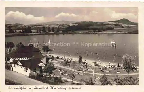 AK / Ansichtskarte  Wartenberg Boehmen Rollberg Straz pod Ralskem CZ Strandbad Panorama