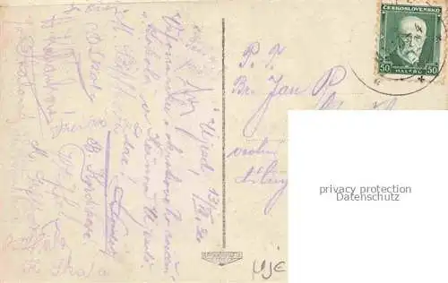 AK / Ansichtskarte  Kraje Chodu Domazlic Domazlice Taus Plzen CZ Ortspartie Denkmal Kirche