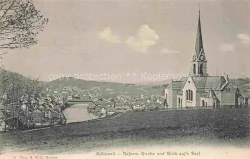 AK / Ansichtskarte  Adlisweil Adliswil HORGEN ZH Reform Kirche mit Dorfblick