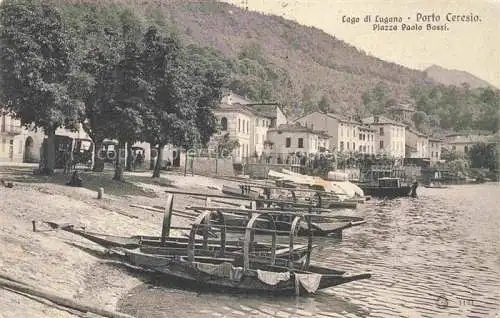 AK / Ansichtskarte  Porto Ceresio Lago di Lugano IT Piazza Paolo Bossi