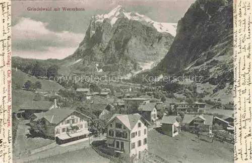 AK / Ansichtskarte  Grindelwald BE Panorama mit Wetterhorn