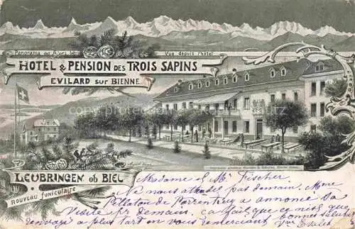 AK / Ansichtskarte  Leubringen Biel Bienne BE Hotel Pension des Trois Sapins