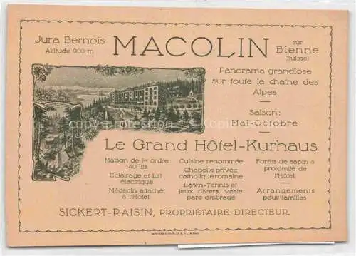 AK / Ansichtskarte  Macolin sur Bienne Biel BE Le Grand Hotel Kurhaus La Chapelle