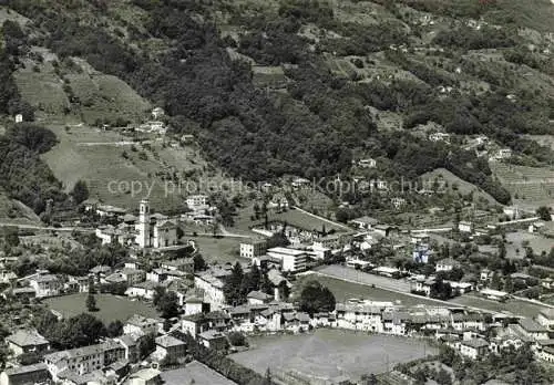 AK / Ansichtskarte  Agno Lago di Lugano TI Fliegeraufnahme