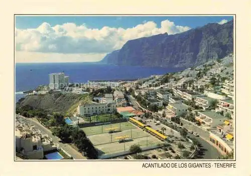 AK / Ansichtskarte  Tenerife Islas Canarias Spanien ES Acantilado de los Gigantes Panorama Tennisanlage