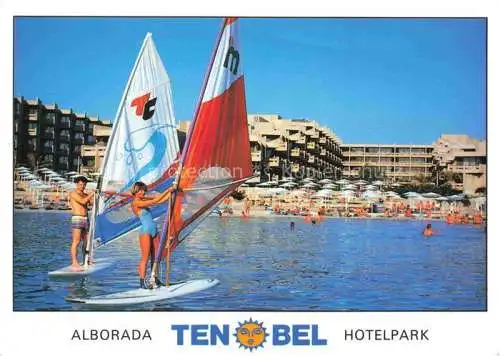 AK / Ansichtskarte  Las Galletas Tenerife Islas Canarias ES Alborada TenBel Hotel Park Playa Windsurfen