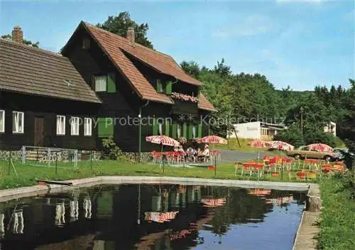 AK / Ansichtskarte  Thueringerhuette 2240m Bramberg Wildkogel AT Berggasthof Thueringer Huette Swimming Pool