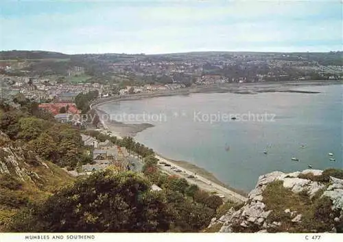 AK / Ansichtskarte  Mumbles Swansea Wales UK Kuestenpanorama Mumbles and Southend