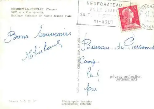 AK / Ansichtskarte  Domremy-la-Pucelle 88 Vosges Basilique Nationale de Sainte Jeanne d'Arc vue aérienne