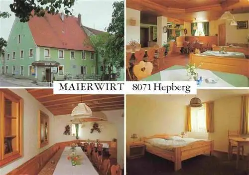 AK / Ansichtskarte  Hepberg Gasthaus Maierwirt Gastraum Fremdenzimmer