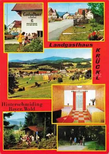 AK / Ansichtskarte  Hinterschmiding Panorama Hauptstrasse Landgasthaus Krueckl Fremdenzimmer