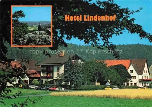 AK / Ansichtskarte  Hubmersberg Ring Hotel Lindenhof Landschaftspanorama Felsen