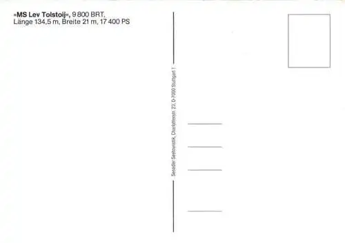 AK / Ansichtskarte  Faehre Ferry Bac Traghetto-- MS Lev Tolstoj 