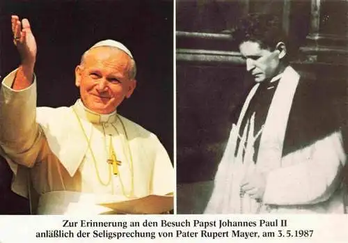 AK / Ansichtskarte  Papst Pope Pape-- Johannes Paul 2 Pater Rupert Mayer