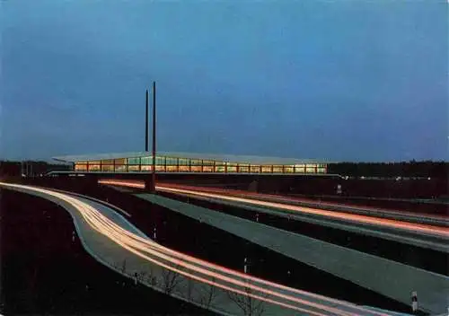 AK / Ansichtskarte  Autobahn Autostrada Autoroute Highway Brueckenrasthaus Dammer Berge