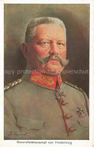 AK / Ansichtskarte  HINDENBURG  Paul von Politik S. Hornert Generalfeldmarschall 