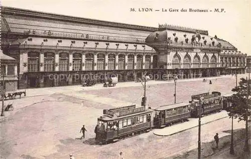 AK / Ansichtskarte  Strassenbahn Tramway-- Lyon Gare Brotteaux