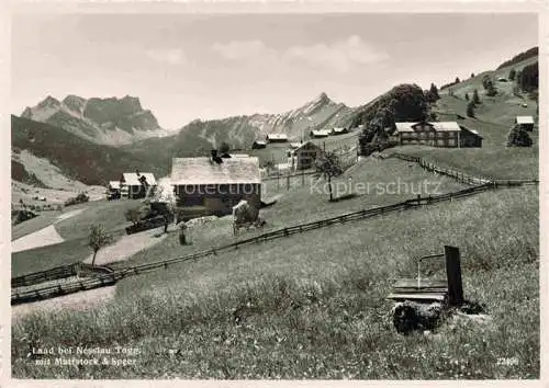 AK / Ansichtskarte  Laad Nesslau Toggenburg SG mit Mattstock und Speer