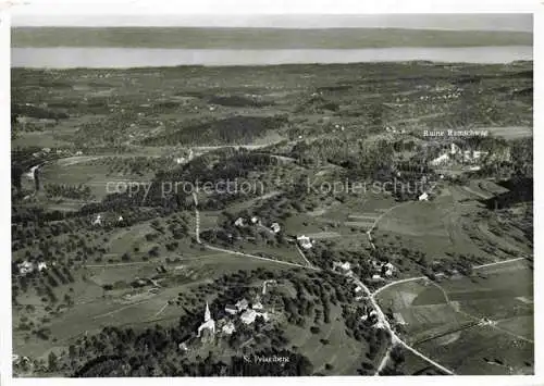 AK / Ansichtskarte  St Pelagiberg Bischofszell TG Fliegeraufnahme mit Ruine Ramschwag