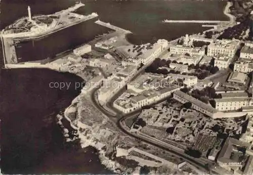 AK / Ansichtskarte  Cherchell Algerie Le port et la ville basse Vue aerienne