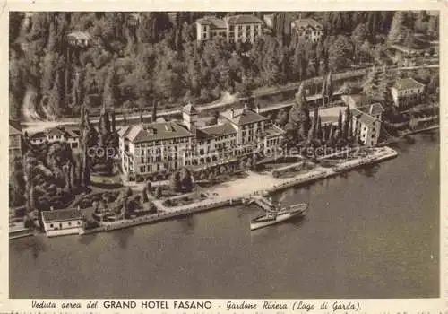 AK / Ansichtskarte  Gardone Riviera di Garda IT Veduta aerea del Grand Hotel Fasano