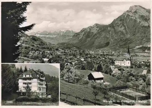 AK / Ansichtskarte  Wangs Sarganserland SG Kurhaus Bad Wangs Panorama Kirche