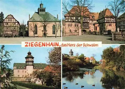 AK / Ansichtskarte  Ziegenhain Hessen Schlosskirche Pfarrhaus Steinernes Haus Heimatmuseum Schloss Wallgraben