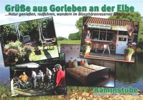 AK / Ansichtskarte  Gorleben Kaminstube Gaststaette Biergarten Fahrradtour