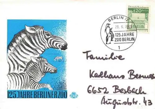 AK / Ansichtskarte  Zebras Zebre Cebra-- 125 Jahre Berliner Zoo 