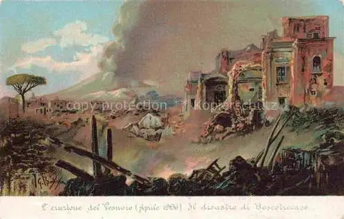 AK / Ansichtskarte  Vesuvio Vulkan Vulcano Volcano Napoli Campania IT L'eruzione del Vesuvio Aprile 1906 Kuenstlerkarte