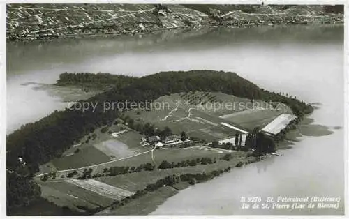 AK / Ansichtskarte  Bielerseeinsel Lac de Bienne BE Vue aerienne