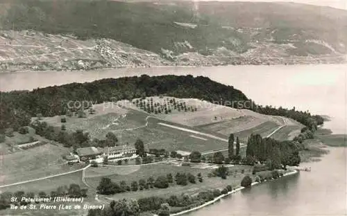 AK / Ansichtskarte  Bielerseeinsel Lac de Bienne BE Vue aerienne