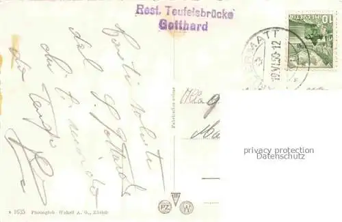 AK / Ansichtskarte  Schoellenen Schoellenen UR mit Teufelsbruecke Fliegeraufnahme