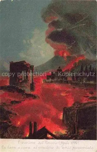 AK / Ansichtskarte  Vesuvio Vulkan Vulcano Volcano Napoli Campania IT Eruzione del Vesuvio Aprile 1906