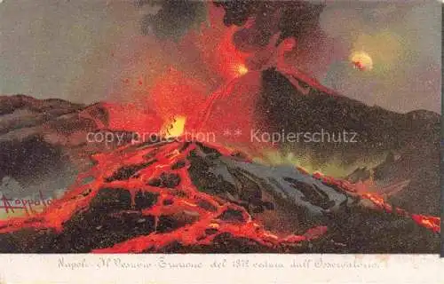 AK / Ansichtskarte  NAPOLI Neapel Naples IT Il Vesuvio Eruzione del 872 veduta dall Osservatorio