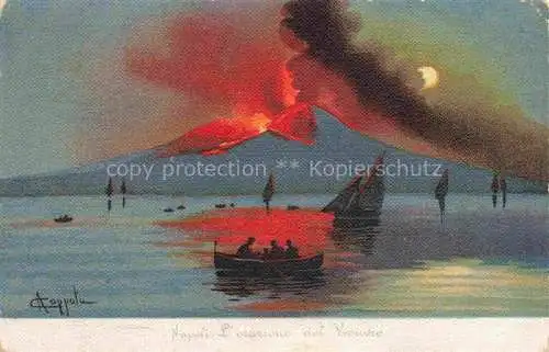 AK / Ansichtskarte  NAPOLI Neapel Naples IT Eruzione del Vesuvio