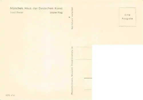 AK / Ansichtskarte  Verlag HDK Haus der Deutschen Kunst Nr. 414 Muenchen JOsef Thorak Letzter Flug