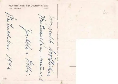 AK / Ansichtskarte  Verlag HDK Haus der Deutschen Kunst Nr. 0024 Muenchen Karl Diebitsch Mutter