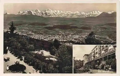 AK / Ansichtskarte  Macolin sur Bienne Biel BE Panorama Kurhaus Magglingen Grand Hotel