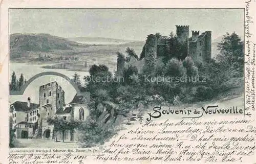 AK / Ansichtskarte  Neuveville La Neuenstadt Bielersee Preles BE Panorama Chateau