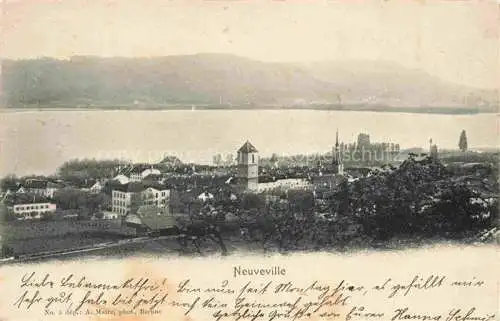 AK / Ansichtskarte  Neuveville La Neuenstadt Bielersee Preles BE Panorama