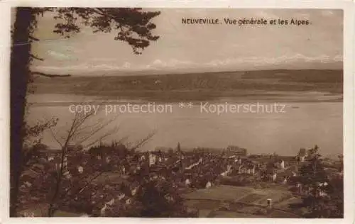 AK / Ansichtskarte  Neuveville La Neuenstadt Bielersee Preles BE Vue generale et les Alpes