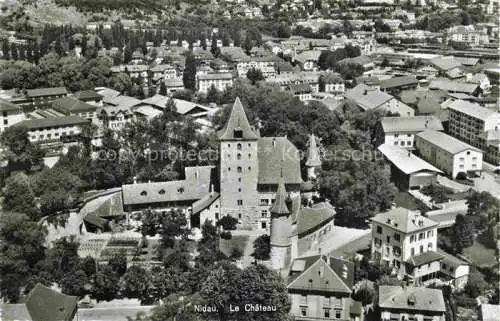 AK / Ansichtskarte  Nidau Bielersee Lac de Bienne BE Le Chateau Vue aerienne