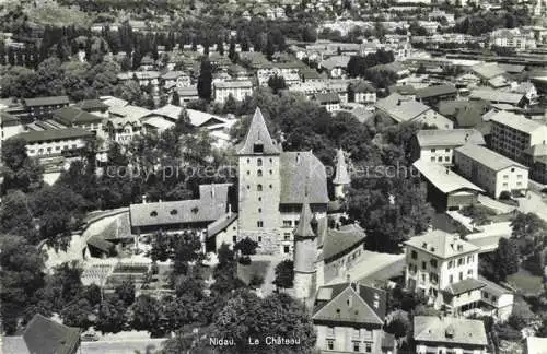 AK / Ansichtskarte  Nidau Bielersee Lac de Bienne BE Le Chateau Vue aerienne