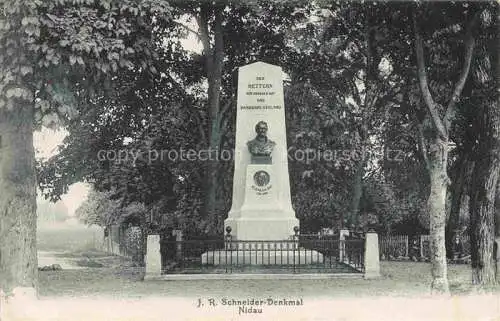 AK / Ansichtskarte  Nidau Bielersee Lac de Bienne BE JR Schneider Denkmal