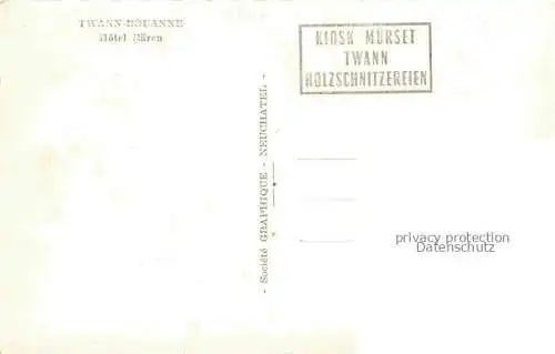AK / Ansichtskarte  Twann Nidau BE am Bielersee Hoel Baeren