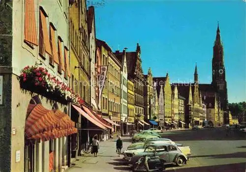 AK / Ansichtskarte  LANDSHUT  Isar Hauptstrasse mit St. Martinskirche