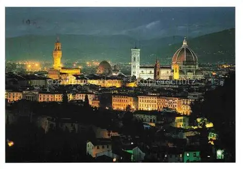 AK / Ansichtskarte  FIRENZE Florence Florenz Toscana IT Stadtpanorama bei Nacht Dom