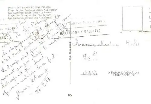 AK / Ansichtskarte  Las Palmas Gran Canaria ES Playa de Las Canteras desde la Barra