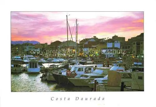 AK / Ansichtskarte  Cambrils Costa Dorada ES Hafen bei Sonnenuntergang